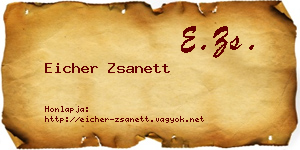Eicher Zsanett névjegykártya